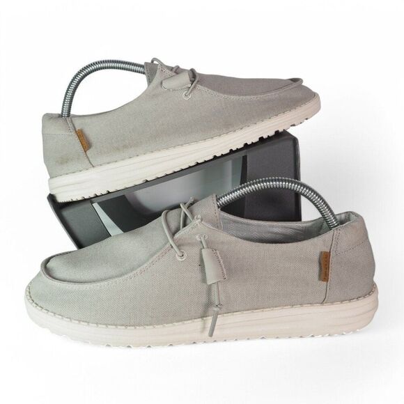 Hey Dude Wendy "Chambray Light Grey" Slip-on Comfort Shoes Women's 11 - Picture 1 of 12
